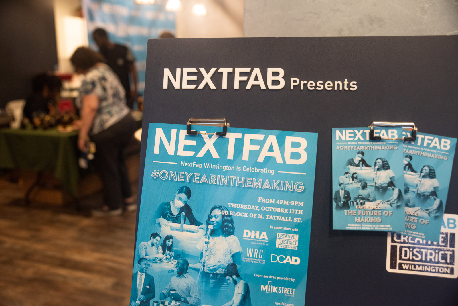nextfab event - welcome sign