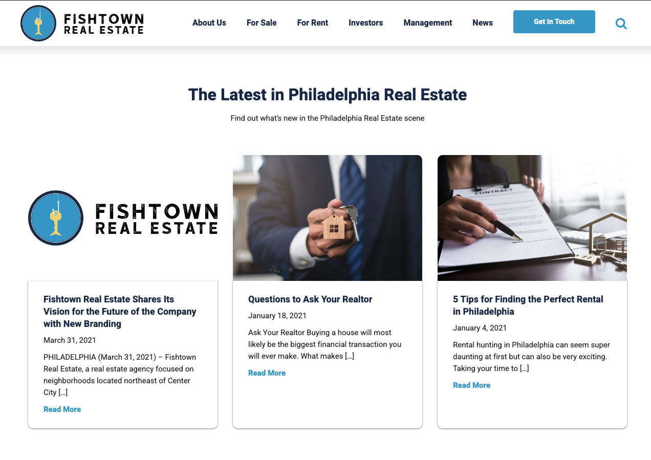 fishtown real estate website